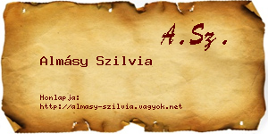 Almásy Szilvia névjegykártya