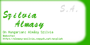 szilvia almasy business card