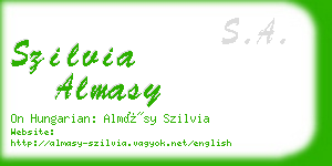 szilvia almasy business card